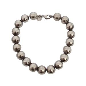 Tiffany & Co Sterling Silver 10mm Ball Bead Bracelet #22277